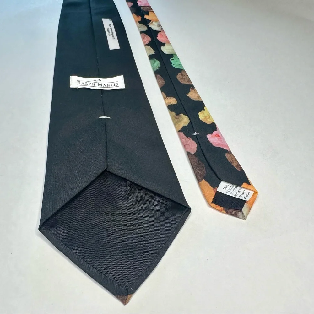 Vintage 1997 ICE CREAM Cone Classic Ralph Marlin Tie, 3.25” x 59” - Picture 4 of 9